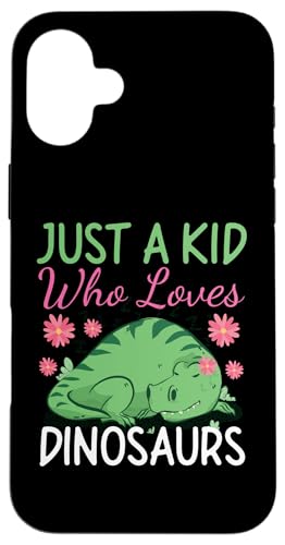 Nur ein Kind, das Dinosaurier liebt Hülle für iPhone 16 Plus Nur ein Kind, das Dinosaurier liebt Hülle für iPhone 16 Plus von Cute Comic Dinosaur Designs For Kids