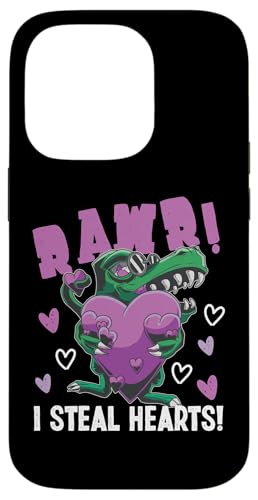 Roher! Ich stehle Herzen! Hülle für iPhone 14 Pro von Cute Comic Dinosaur Designs For Kids