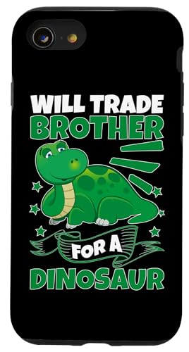 Will Trade Brother For A Dinosaurier Hülle für iPhone SE (2020) / 7 / 8 von Cute Comic Dinosaur Designs For Kids