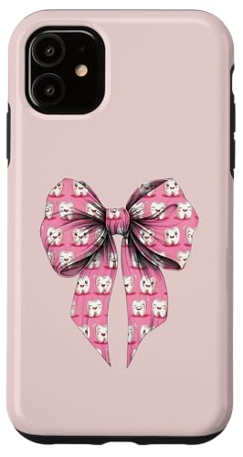 Coquette Bow Dental Assistant Dental Hygienist Zahnarzt Zahn Hülle für iPhone 11 Coquette Bow Dental Assistant Dental Hygienist Zahnarzt Zahn Hülle für iPhone 11 von Cute Coquette Dental Nurse Hygienist Dentist Gifts