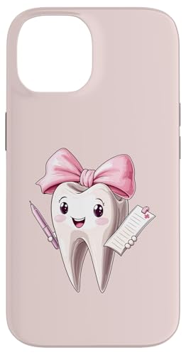 Coquette Bow Dental Assistant Dental Hygienist Zahnarzt Zahn Hülle für iPhone 14 von Cute Coquette Dental Nurse Hygienist Dentist Gifts