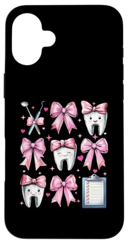 Coquette Bow Dental Assistant Dental Hygienist Zahnarzt Zahn Hülle für iPhone 16 Plus Coquette Bow Dental Assistant Dental Hygienist Zahnarzt Zahn Hülle für iPhone 16 Plus von Cute Coquette Dental Nurse Hygienist Dentist Gifts