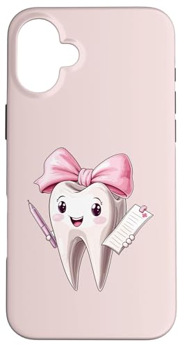 Coquette Bow Dental Assistant Dental Hygienist Zahnarzt Zahn Hülle für iPhone 16 Plus Coquette Bow Dental Assistant Dental Hygienist Zahnarzt Zahn Hülle für iPhone 16 Plus von Cute Coquette Dental Nurse Hygienist Dentist Gifts