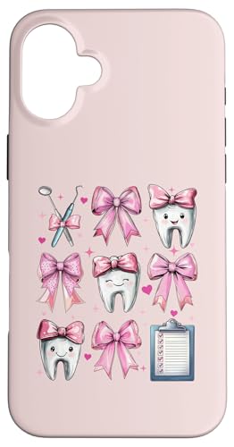 Coquette Bow Dental Assistant Dental Hygienist Zahnarzt Zahn Hülle für iPhone 16 Plus Coquette Bow Dental Assistant Dental Hygienist Zahnarzt Zahn Hülle für iPhone 16 Plus von Cute Coquette Dental Nurse Hygienist Dentist Gifts