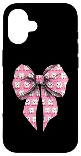 Coquette Bow Dental Assistant Dental Hygienist Zahnarzt Zahn Hülle für iPhone 16 Coquette Bow Dental Assistant Dental Hygienist Zahnarzt Zahn Hülle für iPhone 16 von Cute Coquette Dental Nurse Hygienist Dentist Gifts