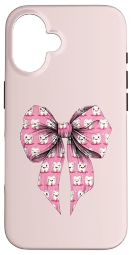 Coquette Bow Dental Assistant Dental Hygienist Zahnarzt Zahn Hülle für iPhone 16 Coquette Bow Dental Assistant Dental Hygienist Zahnarzt Zahn Hülle für iPhone 16 von Cute Coquette Dental Nurse Hygienist Dentist Gifts