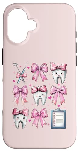 Coquette Bow Dental Assistant Dental Hygienist Zahnarzt Zahn Hülle für iPhone 16 Coquette Bow Dental Assistant Dental Hygienist Zahnarzt Zahn Hülle für iPhone 16 von Cute Coquette Dental Nurse Hygienist Dentist Gifts