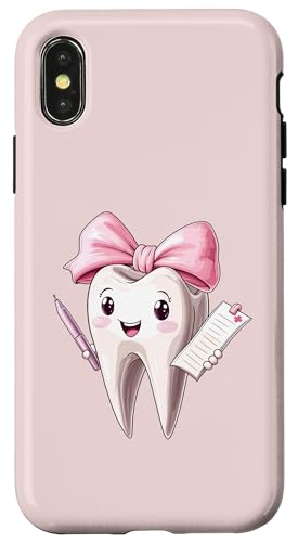 Coquette Bow Dental Assistant Dental Hygienist Zahnarzt Zahn Hülle für iPhone X/XS Coquette Bow Dental Assistant Dental Hygienist Zahnarzt Zahn Hülle für iPhone X/XS von Cute Coquette Dental Nurse Hygienist Dentist Gifts