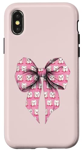 Coquette Bow Dental Assistant Dental Hygienist Zahnarzt Zahn Hülle für iPhone X/XS Coquette Bow Dental Assistant Dental Hygienist Zahnarzt Zahn Hülle für iPhone X/XS von Cute Coquette Dental Nurse Hygienist Dentist Gifts
