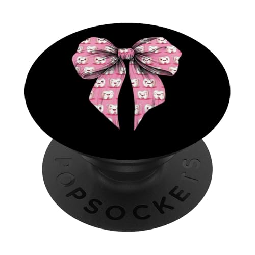 Coquette Bow Dental Assistant Dental Hygienist Zahnarzt Zahn PopSockets Klebender PopGrip von Cute Coquette Dental Nurse Hygienist Dentist Gifts