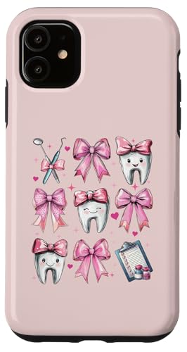 Coquette Bow Dental Hygieniker Dental Assistant Zahnarzt Zahn Hülle für iPhone 11 Coquette Bow Dental Hygieniker Dental Assistant Zahnarzt Zahn Hülle für iPhone 11 von Cute Coquette Dental Nurse Hygienist Dentist Gifts