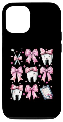 Coquette Bow Dental Hygieniker Dental Assistant Zahnarzt Zahn Hülle für iPhone 12/12 Pro von Cute Coquette Dental Nurse Hygienist Dentist Gifts