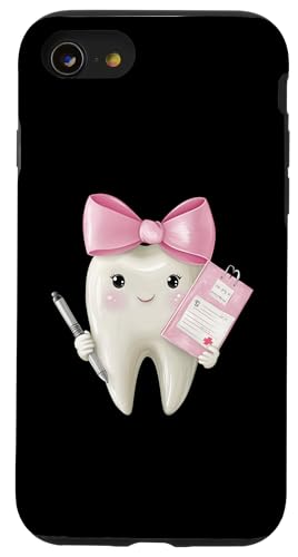 Coquette Bow Dental Hygieniker Dental Assistant Zahnarzt Zahn Hülle für iPhone SE (2020) / 7 / 8 von Cute Coquette Dental Nurse Hygienist Dentist Gifts