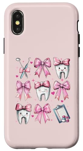 Coquette Bow Dental Hygieniker Dental Assistant Zahnarzt Zahn Hülle für iPhone X/XS Coquette Bow Dental Hygieniker Dental Assistant Zahnarzt Zahn Hülle für iPhone X/XS von Cute Coquette Dental Nurse Hygienist Dentist Gifts