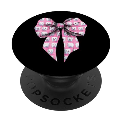 Coquette Bow Dental Hygieniker Dental Assistant Zahnarzt Zahn PopSockets Klebender PopGrip von Cute Coquette Dental Nurse Hygienist Dentist Gifts