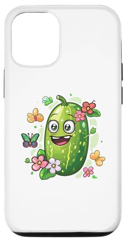 Hülle für iPhone 13 Ästhetische Gurke mit Blumen I Gurke von Cute Cucumber Art I Pickle I Kids Cucumber