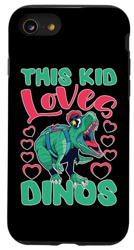 Dieses Kind liebt Dinos für Mädchen und Jungen Hülle für iPhone SE (2020) / 7 / 8 von Cute Dinosaur Family Outfits For Kids