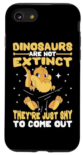 Dinosaurier sind nicht ausgestorben, sie sind nur schüchtern, herauszukommen Hülle für iPhone SE (2020) / 7 / 8 von Cute Dinosaur Family Outfits For Kids