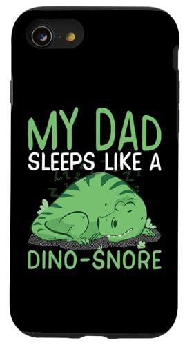 Mein Vater schläft wie ein Dino-Snore Hülle für iPhone SE (2020) / 7 / 8 von Cute Dinosaur Family Outfits For Kids