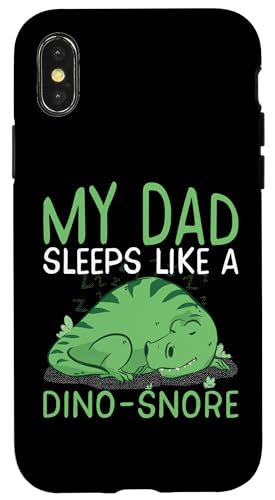 Mein Vater schläft wie ein Dino-Snore Hülle für iPhone X/XS Mein Vater schläft wie ein Dino-Snore Hülle für iPhone X/XS von Cute Dinosaur Family Outfits For Kids