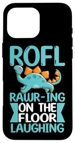 ROFL - Auf dem Boden liegender lachender Dino Hülle für iPhone 16 Pro Max ROFL - Auf dem Boden liegender lachender Dino Hülle für iPhone 16 Pro Max von Cute Dinosaur Family Outfits For Kids
