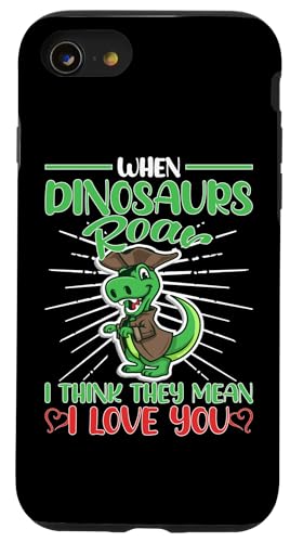 Wenn Dinosaurier brüllen, meinen sie wohl, dass ich dich liebe Hülle für iPhone SE (2020) / 7 / 8 von Cute Dinosaur Family Outfits For Kids