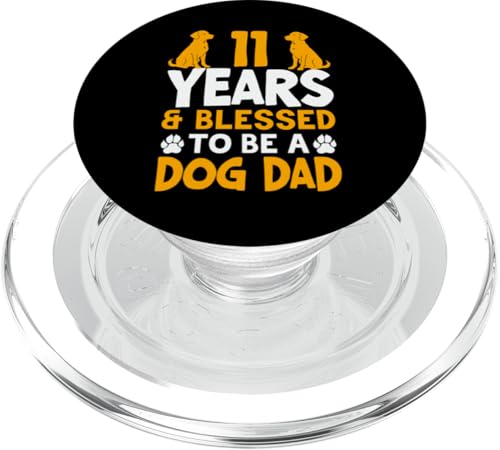 11 Jahre und Dog Dad! 11 Jahre alt, Geburtstag PopSockets PopGrip für MagSafe von Cute Dog Dad Birthday Design