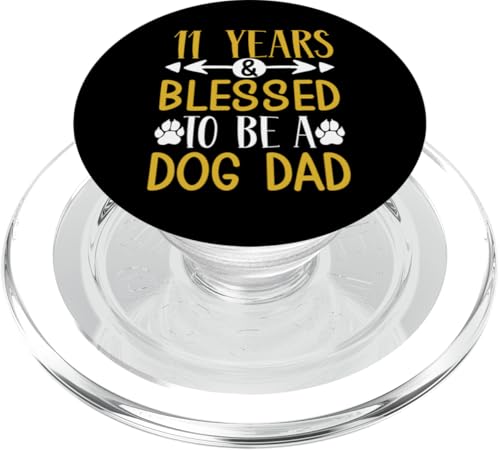 11 Jahre und Dog Dad! 11 Jahre alt, Geburtstag PopSockets PopGrip für MagSafe von Cute Dog Dad Birthday Design
