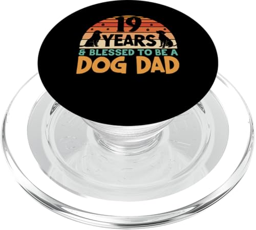 19 Jahre und Dog Dad! 19 Jahre alt, Geburtstag PopSockets PopGrip für MagSafe von Cute Dog Dad Birthday Design
