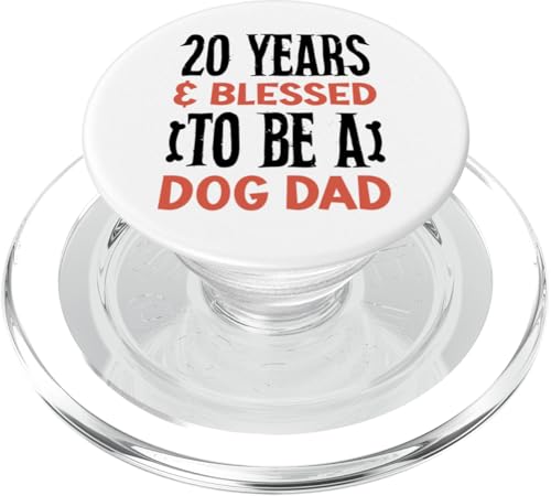 20 Jahre und Dog Dad! 20 Jahre alt, Geburtstag PopSockets PopGrip für MagSafe von Cute Dog Dad Birthday Design