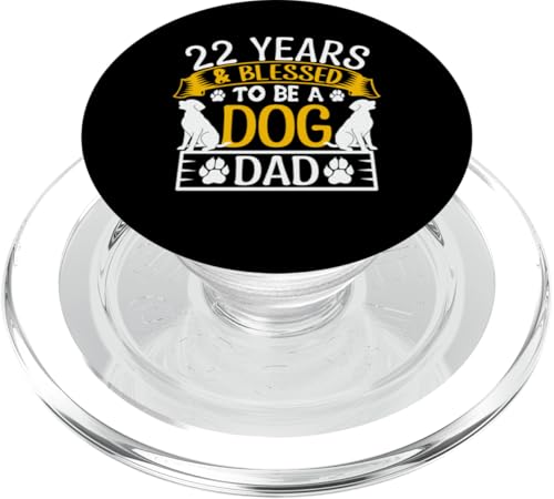 22 Jahre und Dog Dad! 22 Jahre alt, Geburtstag PopSockets PopGrip für MagSafe von Cute Dog Dad Birthday Design