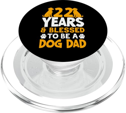 22 Jahre und Dog Dad! 22 Jahre alt, Geburtstag PopSockets PopGrip für MagSafe von Cute Dog Dad Birthday Design