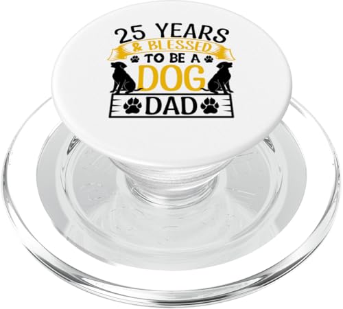 25 Jahre und Dog Dad! 25 Jahre alt, Geburtstag PopSockets PopGrip für MagSafe von Cute Dog Dad Birthday Design