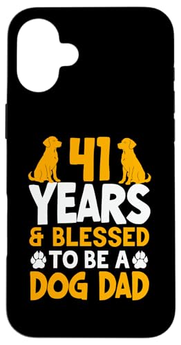 41 Jahre und Dog Dad! 41 Jahre alt, Geburtstag Hülle für iPhone 16 Plus 41 Jahre und Dog Dad! 41 Jahre alt, Geburtstag Hülle für iPhone 16 Plus von Cute Dog Dad Birthday Design