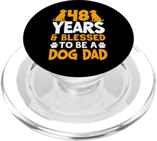 48 Jahre und Dog Dad! 48 Jahre alt, Geburtstag PopSockets PopGrip für MagSafe von Cute Dog Dad Birthday Design