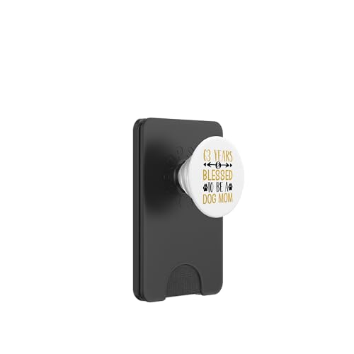 63 Jahre und Hundemama! 63 Jahre alt, Geburtstag PopSockets PopWallet für MagSafe von Cute Dog Mom Birthday Design