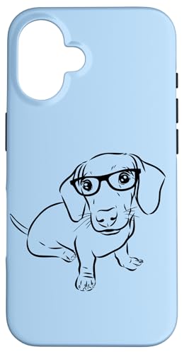 Cute Funny Hipster Nerd Illustration Art Dachshund Lover Hülle für iPhone 16 Cute Funny Hipster Nerd Illustration Art Dachshund Lover Hülle für iPhone 16 von Cute Doxie Weiner Dog Gifts Shirts & Hoodies