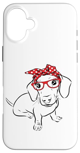 Cute Hipster Mama Red Bandana Glasses Mom Dachshund Lover Hülle für iPhone 16 Plus Cute Hipster Mama Red Bandana Glasses Mom Dachshund Lover Hülle für iPhone 16 Plus von Cute Doxie Weiner Dog Gifts Shirts & Hoodies