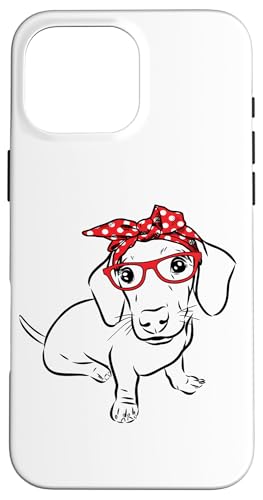 Cute Hipster Mama Red Bandana Glasses Mom Dachshund Lover Hülle für iPhone 16 Pro Max Cute Hipster Mama Red Bandana Glasses Mom Dachshund Lover Hülle für iPhone 16 Pro Max von Cute Doxie Weiner Dog Gifts Shirts & Hoodies
