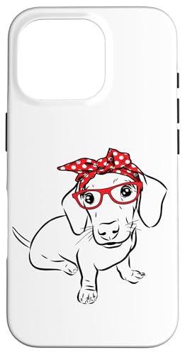 Cute Hipster Mama Red Bandana Glasses Mom Dachshund Lover Hülle für iPhone 16 Pro Cute Hipster Mama Red Bandana Glasses Mom Dachshund Lover Hülle für iPhone 16 Pro von Cute Doxie Weiner Dog Gifts Shirts & Hoodies
