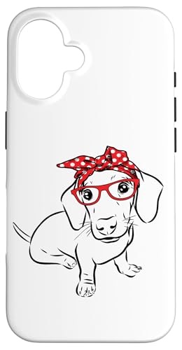 Cute Hipster Mama Red Bandana Glasses Mom Dachshund Lover Hülle für iPhone 16 Cute Hipster Mama Red Bandana Glasses Mom Dachshund Lover Hülle für iPhone 16 von Cute Doxie Weiner Dog Gifts Shirts & Hoodies