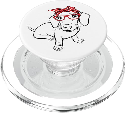 Cute Hipster Mama Red Bandana Glasses Mom Dachshund Lover PopSockets PopGrip für MagSafe Cute Hipster Mama Red Bandana Glasses Mom Dachshund Lover PopSockets PopGrip für MagSafe von Cute Doxie Weiner Dog Gifts Shirts & Hoodies