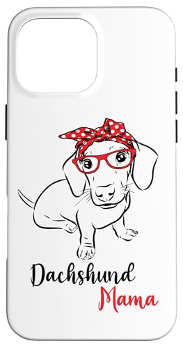 Cute Red Bandana Glasses Mom Lover Dachshund Mama Hülle für iPhone 16 Pro Max Cute Red Bandana Glasses Mom Lover Dachshund Mama Hülle für iPhone 16 Pro Max von Cute Doxie Weiner Dog Gifts Shirts & Hoodies