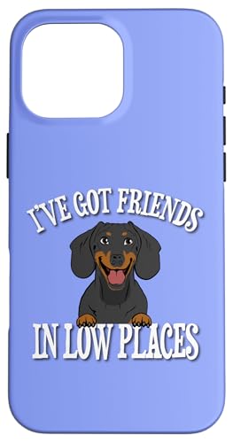 Funny Friends In Low Place Black Dachshund Lover Hülle für iPhone 16 Pro Max von Cute Doxie Weiner Dog Gifts Shirts & Hoodies