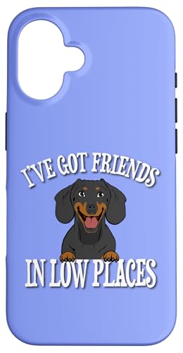 Funny Friends In Low Place Black Dachshund Lover Hülle für iPhone 16 Funny Friends In Low Place Black Dachshund Lover Hülle für iPhone 16 von Cute Doxie Weiner Dog Gifts Shirts & Hoodies