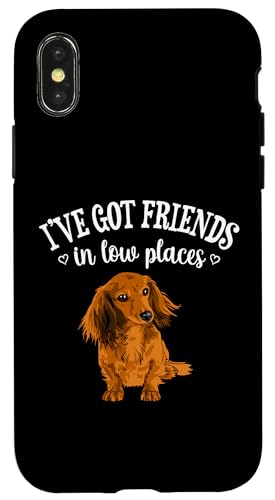 Funny Friends In Low Places Long Haired Dachshund Lover Hülle für iPhone X/XS Funny Friends In Low Places Long Haired Dachshund Lover Hülle für iPhone X/XS von Cute Doxie Weiner Dog Gifts Shirts & Hoodies