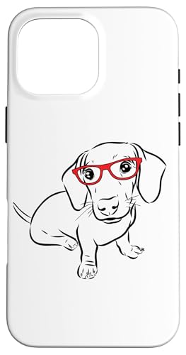 Funny Illustration Red Glasses Hipster Nerd Dachshund Lover Hülle für iPhone 16 Pro Max Funny Illustration Red Glasses Hipster Nerd Dachshund Lover Hülle für iPhone 16 Pro Max von Cute Doxie Weiner Dog Gifts Shirts & Hoodies