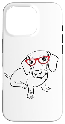 Funny Illustration Red Glasses Hipster Nerd Dachshund Lover Hülle für iPhone 16 Pro Funny Illustration Red Glasses Hipster Nerd Dachshund Lover Hülle für iPhone 16 Pro von Cute Doxie Weiner Dog Gifts Shirts & Hoodies