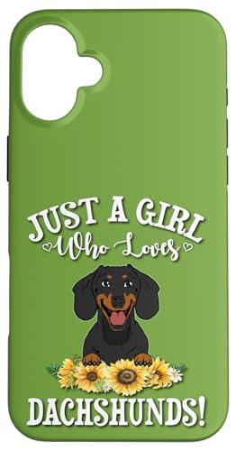 Funny Just A Girl Who Loves Black Dachshund Lover Hülle für iPhone 16 Plus Funny Just A Girl Who Loves Black Dachshund Lover Hülle für iPhone 16 Plus von Cute Doxie Weiner Dog Gifts Shirts & Hoodies