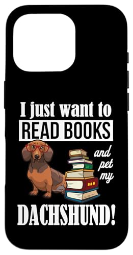 Funny Read Books & Pet My Dachshund Lover Hülle für iPhone 16 Pro Funny Read Books & Pet My Dachshund Lover Hülle für iPhone 16 Pro von Cute Doxie Weiner Dog Gifts Shirts & Hoodies